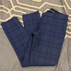 Banana Republic Women's Navy Plaid Trousers. Ryan Fit